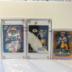 Lot of 3 AJ Dillon Rookie Cards (2 Autos!!)